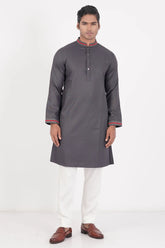 Men Premium Panjabi (Purplish Grey)